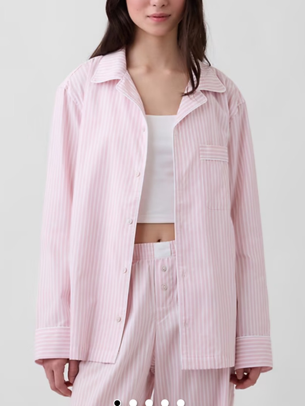 GAP New With Tags Pink Striped Cotton Pajama SET